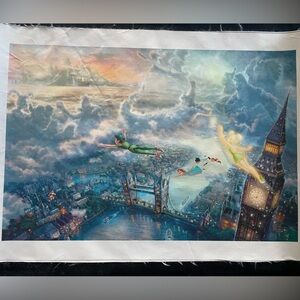 Thomas Kinkade Enchanted London Skyline with Blue and Green